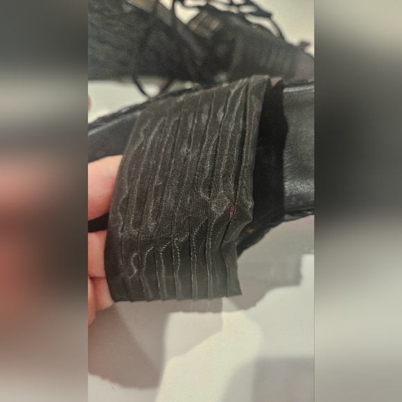 STUART WEITZMAN Vintage Black Espadrilles lace up Heel Wedges. Size 7 - Picture 10 of 16